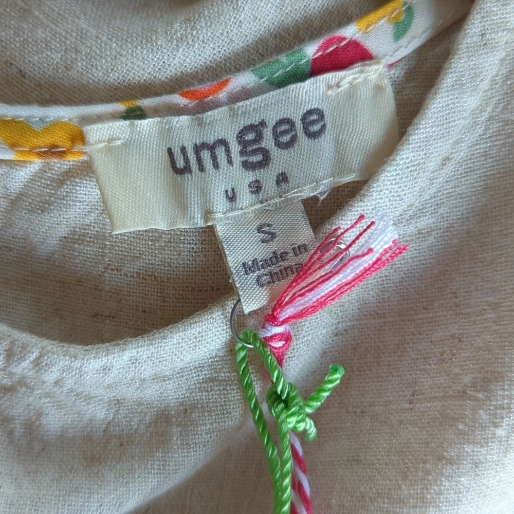 NWT Umgee Linen Blend Fray Hem Sleeveless Top - Picture 7 of 10